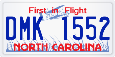 NC license plate DMK1552
