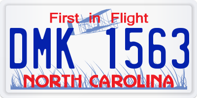 NC license plate DMK1563