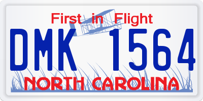 NC license plate DMK1564