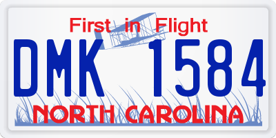NC license plate DMK1584