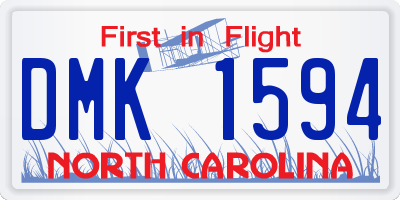 NC license plate DMK1594