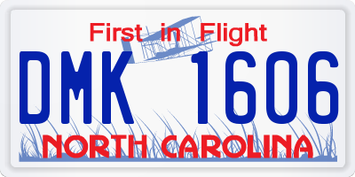 NC license plate DMK1606