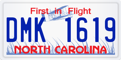 NC license plate DMK1619