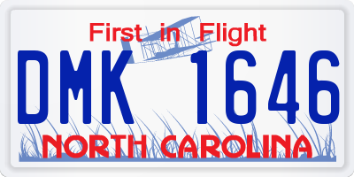 NC license plate DMK1646