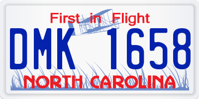 NC license plate DMK1658