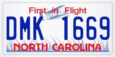 NC license plate DMK1669