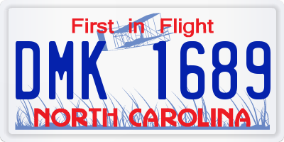 NC license plate DMK1689