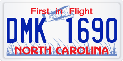 NC license plate DMK1690