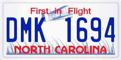 NC license plate DMK1694