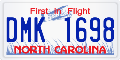 NC license plate DMK1698