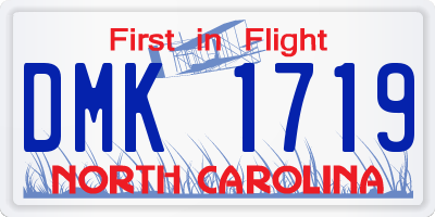 NC license plate DMK1719