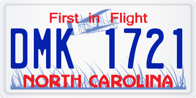 NC license plate DMK1721
