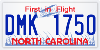 NC license plate DMK1750
