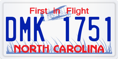 NC license plate DMK1751