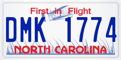 NC license plate DMK1774