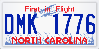 NC license plate DMK1776