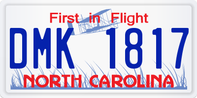 NC license plate DMK1817