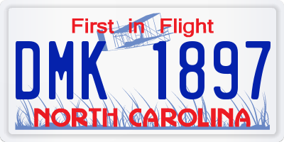 NC license plate DMK1897