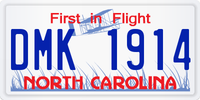 NC license plate DMK1914