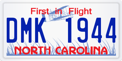 NC license plate DMK1944