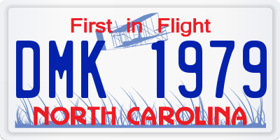 NC license plate DMK1979