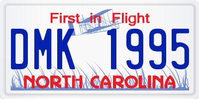 NC license plate DMK1995