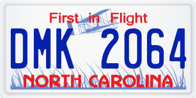 NC license plate DMK2064