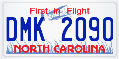 NC license plate DMK2090