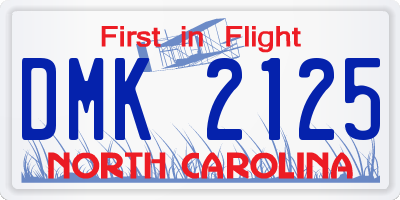NC license plate DMK2125