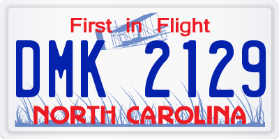 NC license plate DMK2129