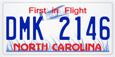 NC license plate DMK2146