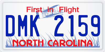 NC license plate DMK2159