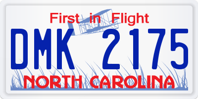 NC license plate DMK2175