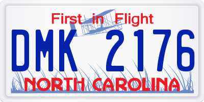 NC license plate DMK2176