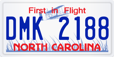 NC license plate DMK2188