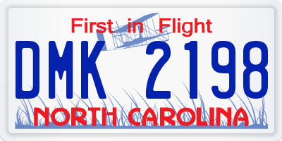 NC license plate DMK2198