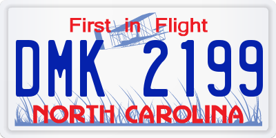 NC license plate DMK2199
