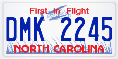 NC license plate DMK2245
