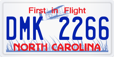 NC license plate DMK2266