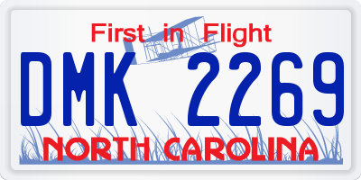 NC license plate DMK2269