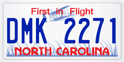 NC license plate DMK2271