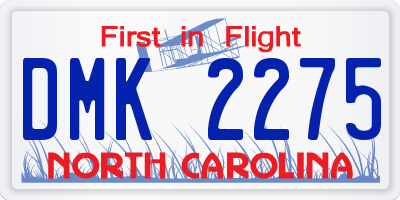 NC license plate DMK2275