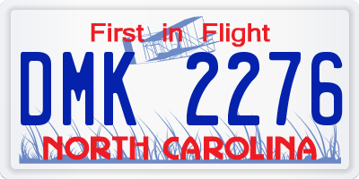 NC license plate DMK2276