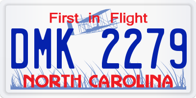 NC license plate DMK2279