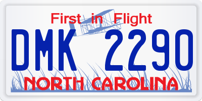 NC license plate DMK2290