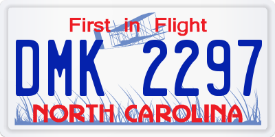 NC license plate DMK2297