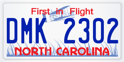 NC license plate DMK2302