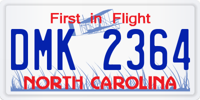 NC license plate DMK2364