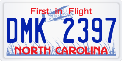 NC license plate DMK2397