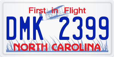 NC license plate DMK2399